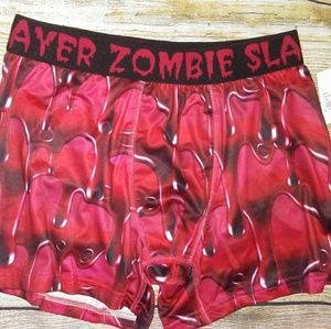 Valentines Mens Red Zombie Boxers size S
